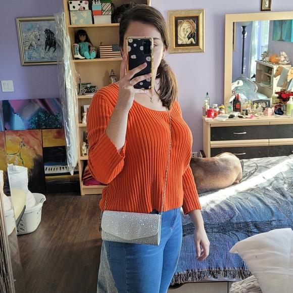 Sparkly Rhinestone Silver Clutch - Picture 6 of 10